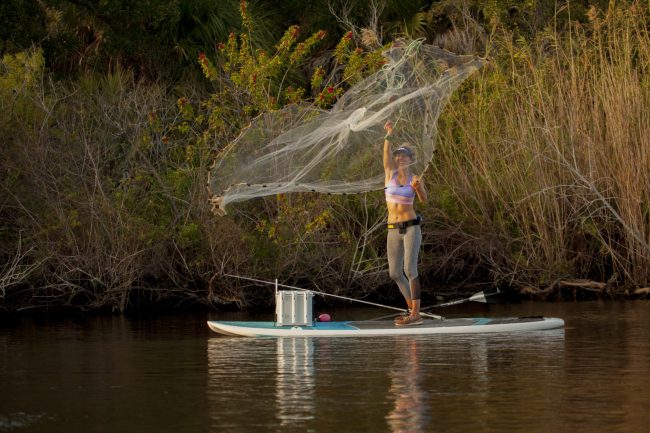 Bri Andreassi SIC paddle fishing